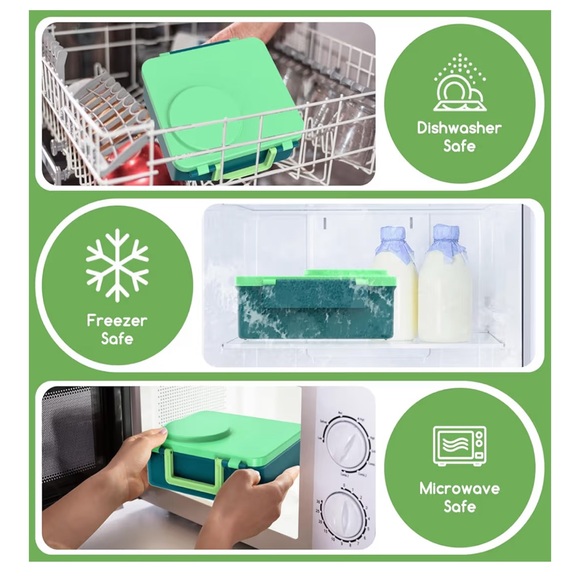 4-Compartment Bento Lunch Box NEW! w/ Insulated Food Jar & Utensils – Leakproof - Picture 7 of 8